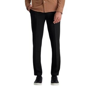 J.M. Haggar Men's Ultra Slim‎ 4-Way Stretch Flat Front Dress Pants 32x30 Black